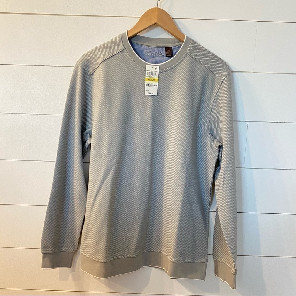 NWT Tasso Alba grey sweatshirt top size M